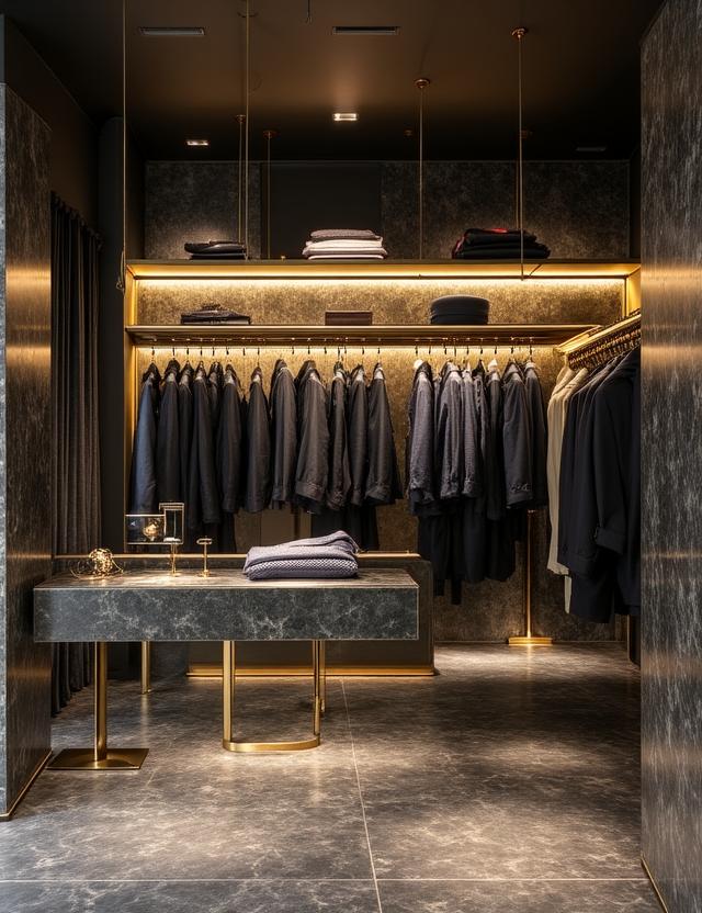 Design interni per boutique di lusso nel centro storico