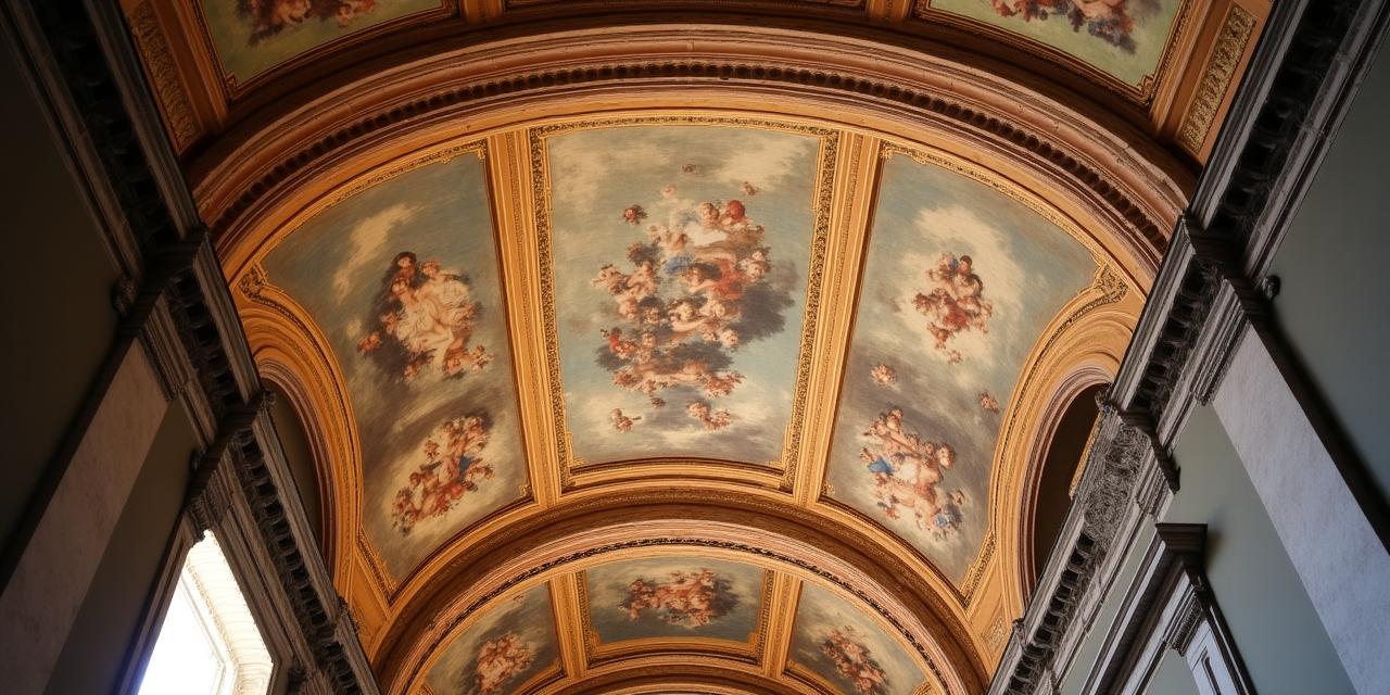 Dettaglio di restauro affreschi in residenza nobiliare